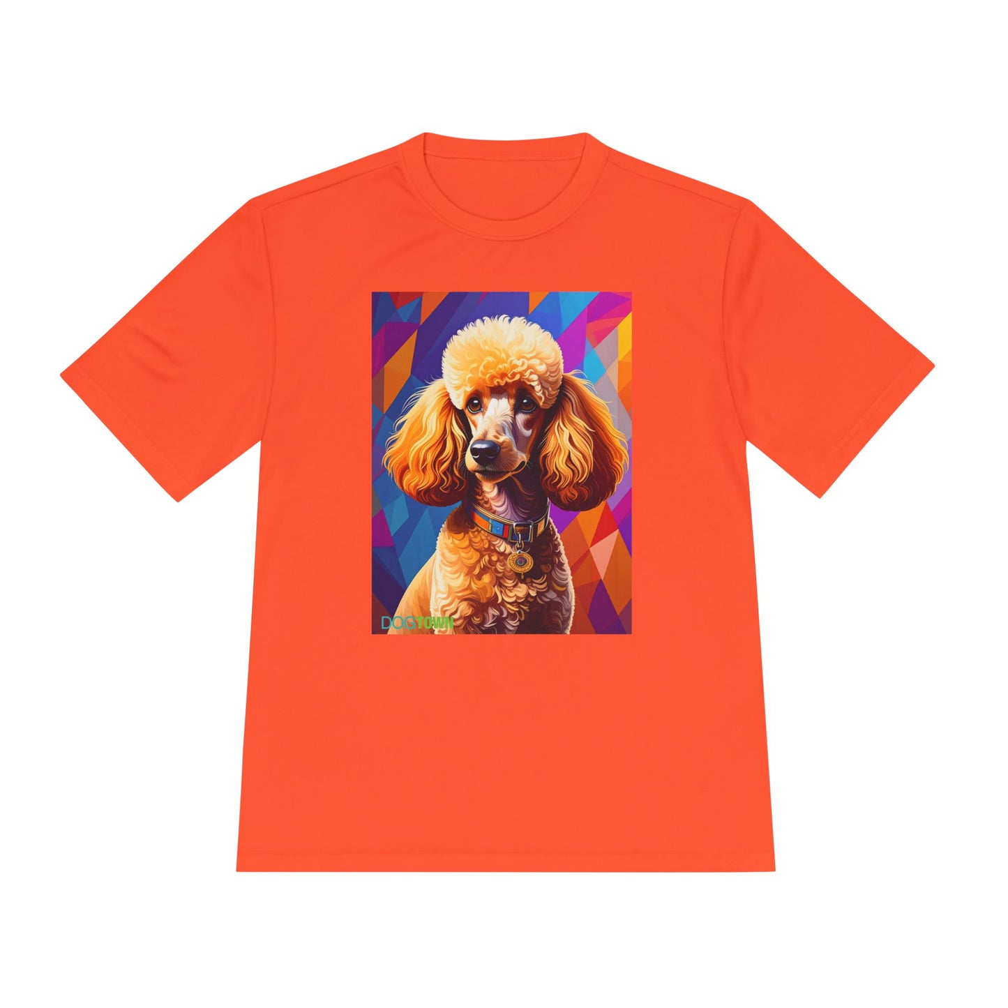 Pup Art Canvas Unisex Moisture Wicking Tee (Mini Poodle)