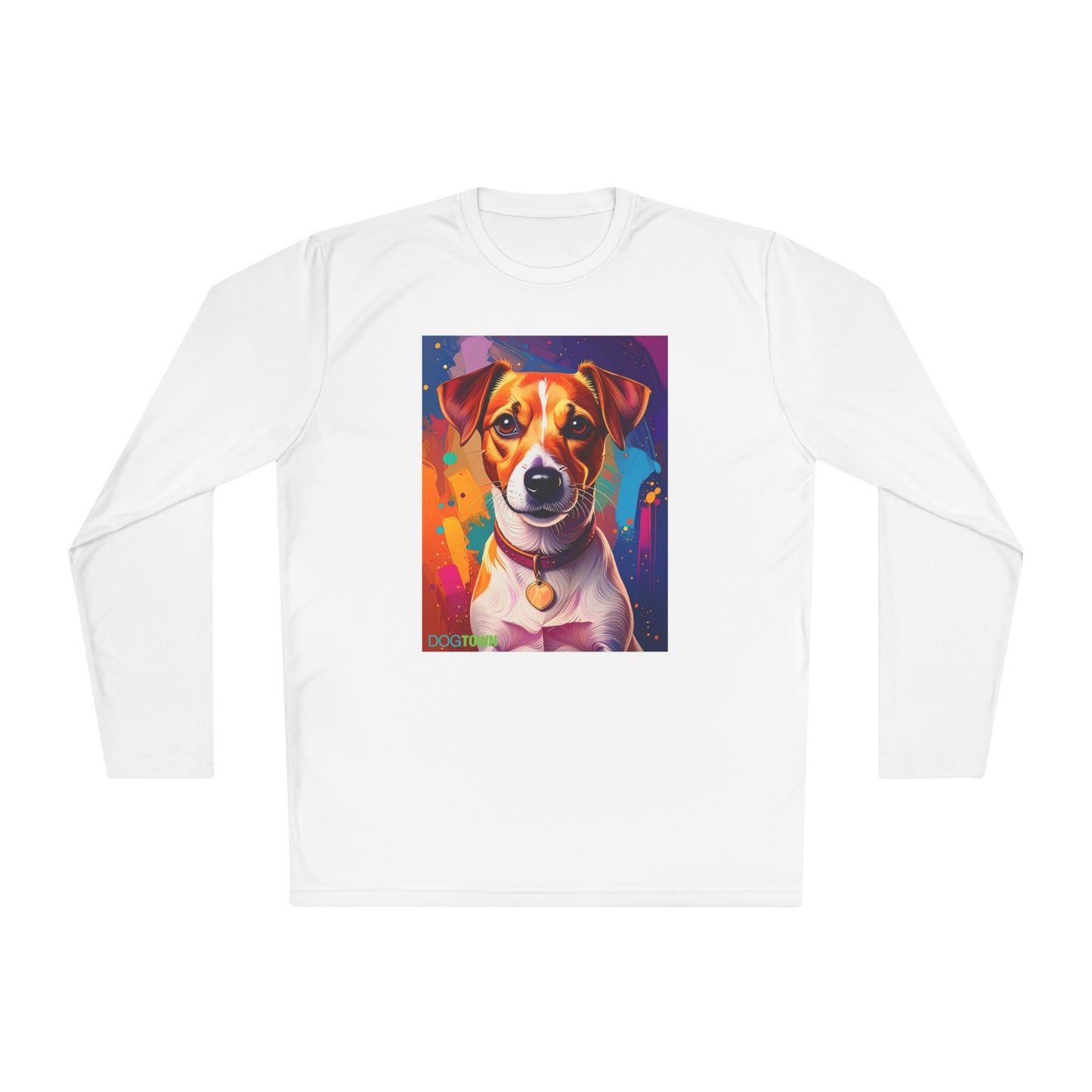 Pup Art Canvas Sport Long Sleeve Tee (Jack Russell Terrier)