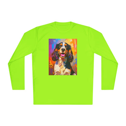 Pup Art Canvas Sport Long Sleeve Tee (English Springer Spaniel - 1)