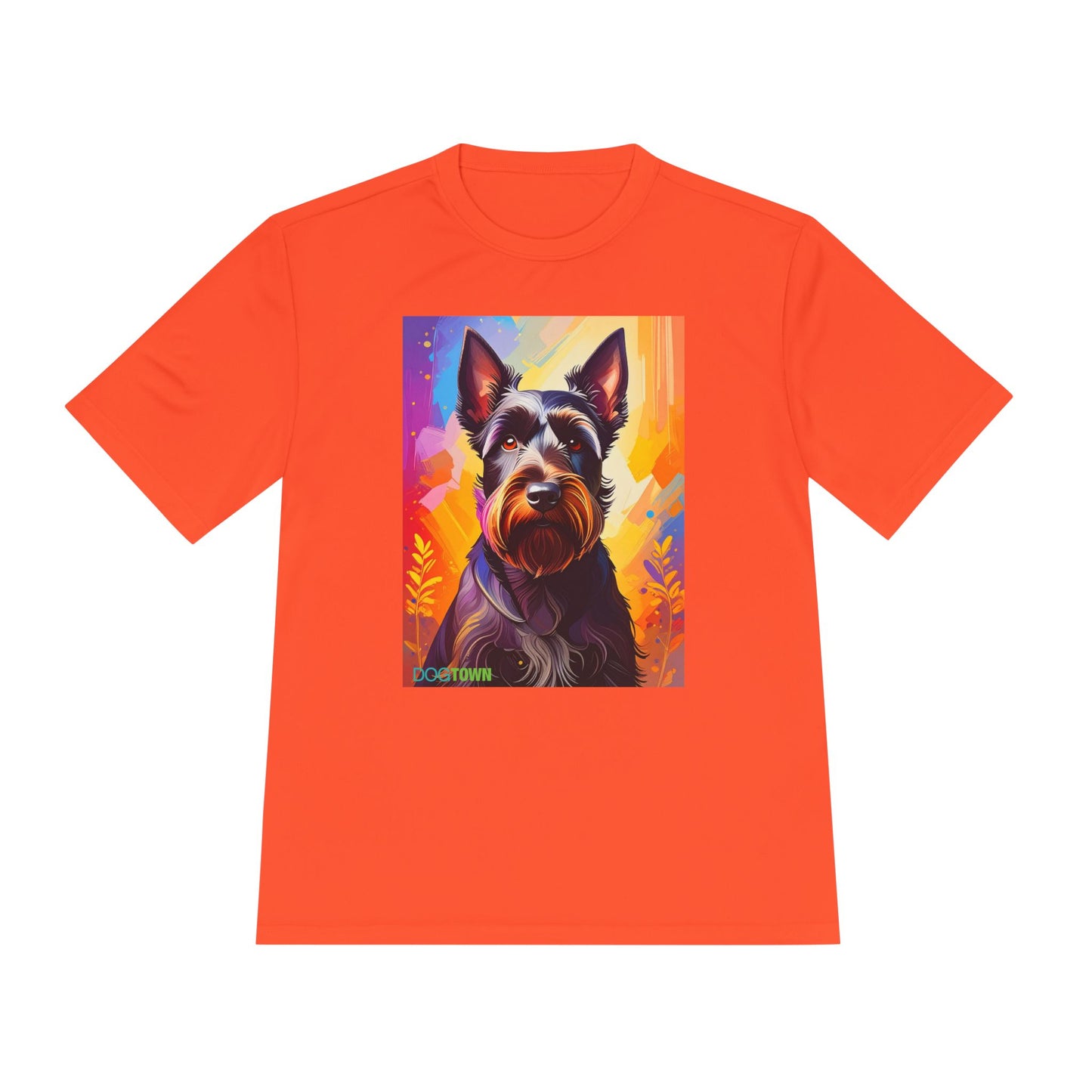 Pup Art Canvas Unisex Moisture Wicking Tee (Scottish Terrier)