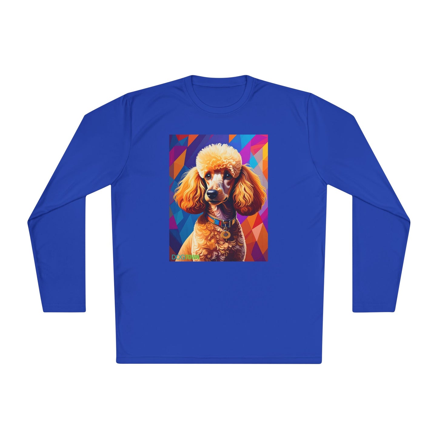 Pup Art Canvas Sport Long Sleeve Tee (Mini Poodle)