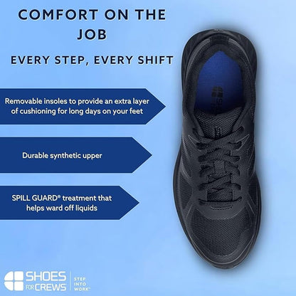 Women'S Slip-Resistant Work Sneakers - Comfortable, Lightweight, Water-Resistant & Non-Slip Safety Shoes for Women - Ideal for Food Service, Healthcare, Retail & More - Vitality II