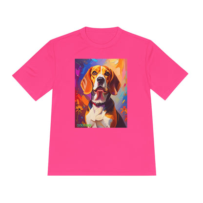 Pup Art Canvas Unisex Moisture Wicking Tee (Beagle)