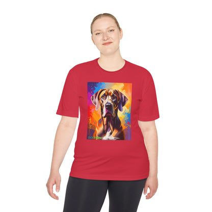 Pup Art Canvas Unisex Moisture Wicking Tee (Great Dane)