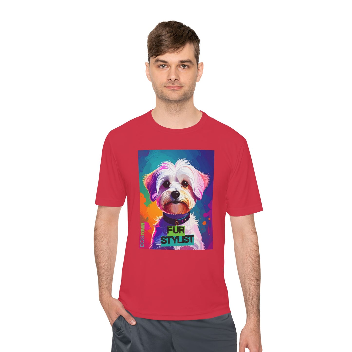 Dogtown Fur Stylist Groomer Shirt (Colorful with Havanese)