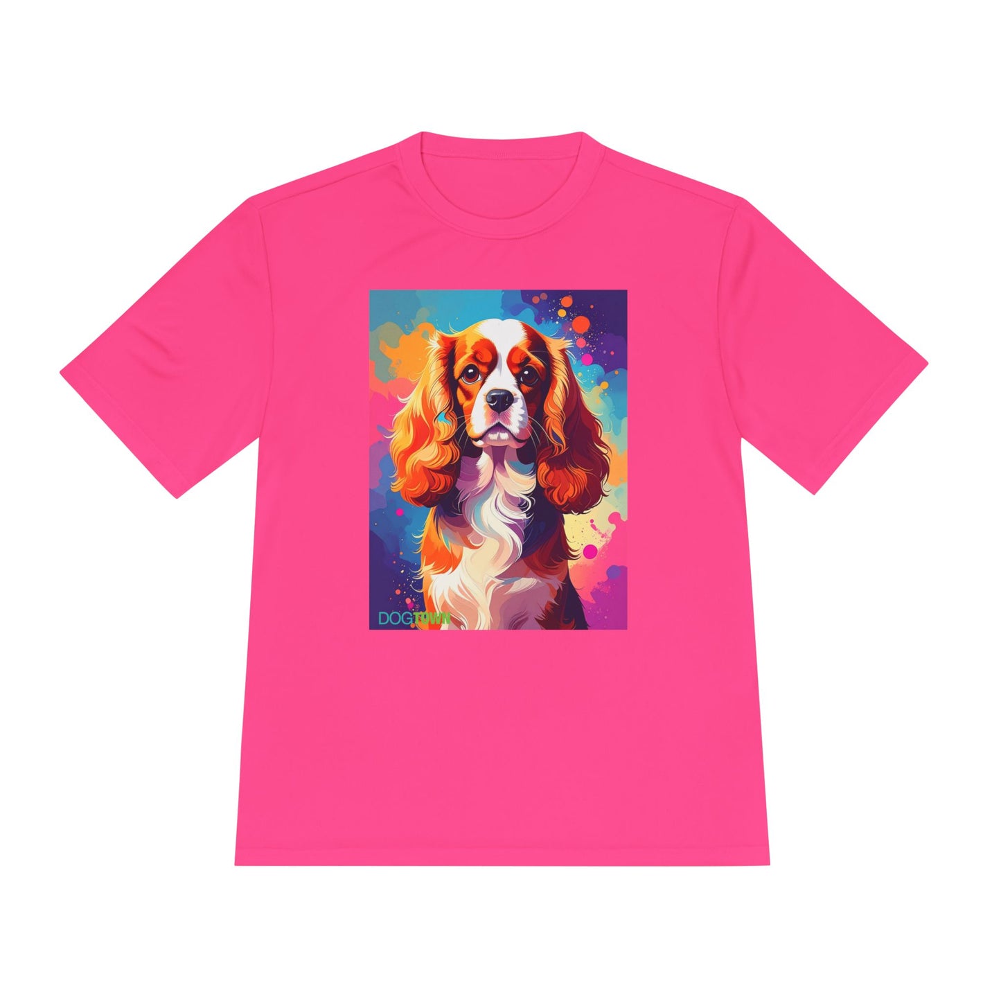 Pup Art Canvas Unisex Moisture Wicking Tee (Cavalier King Charles Spaniel)