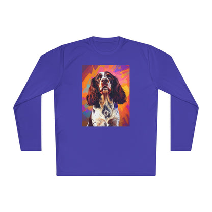 Pup Art Canvas Sport Long Sleeve Tee (English Springer Spaniel - 2)