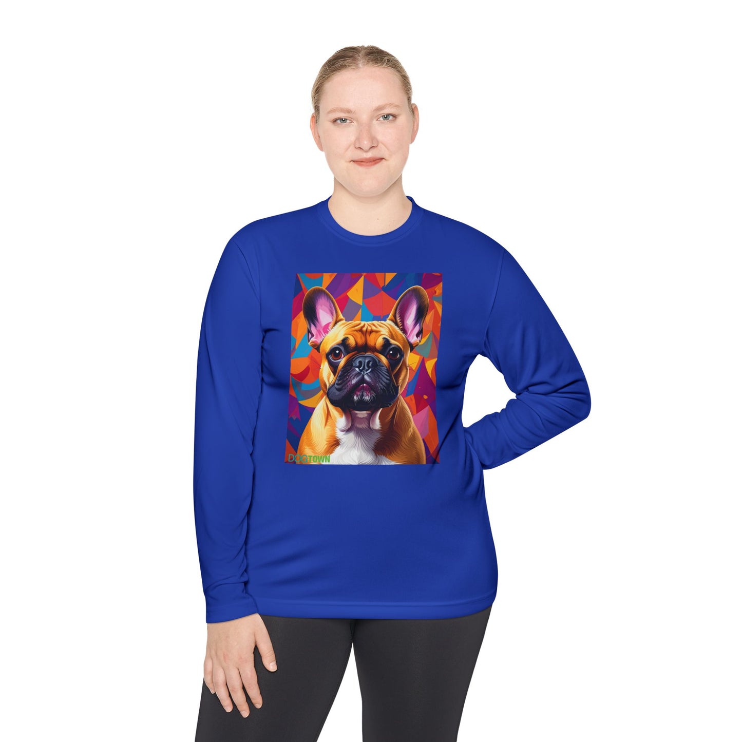 Pup Art Canvas Sport Long Sleeve Tee (French Bulldog)