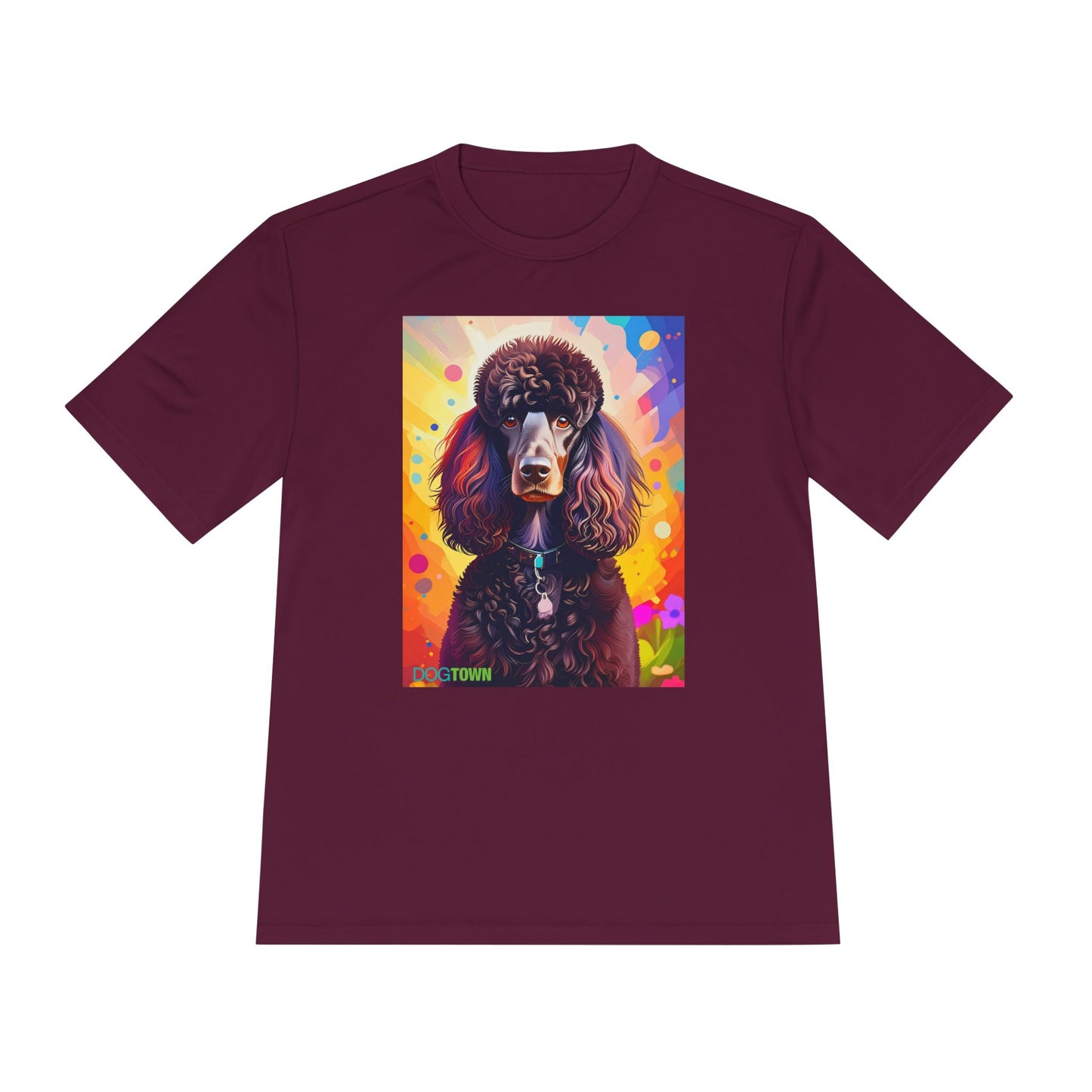 Pup Art Canvas Unisex Moisture Wicking Tee (Poodle Standard)