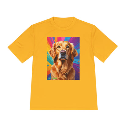 Pup Art Canvas Unisex Moisture Wicking Tee (Golden Retriever)