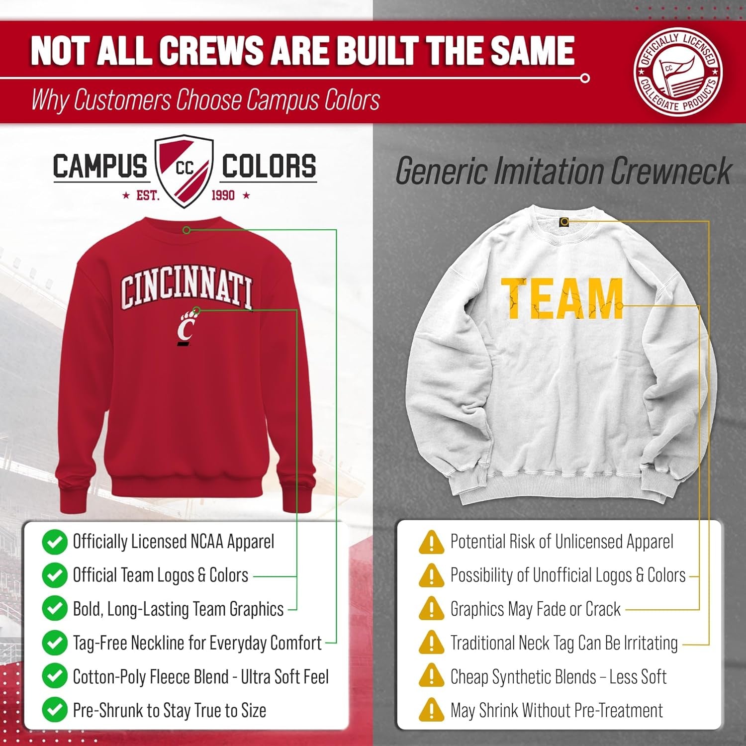 Adult Arch & Logo Soft Style Gameday Crewneck Sweatshirt