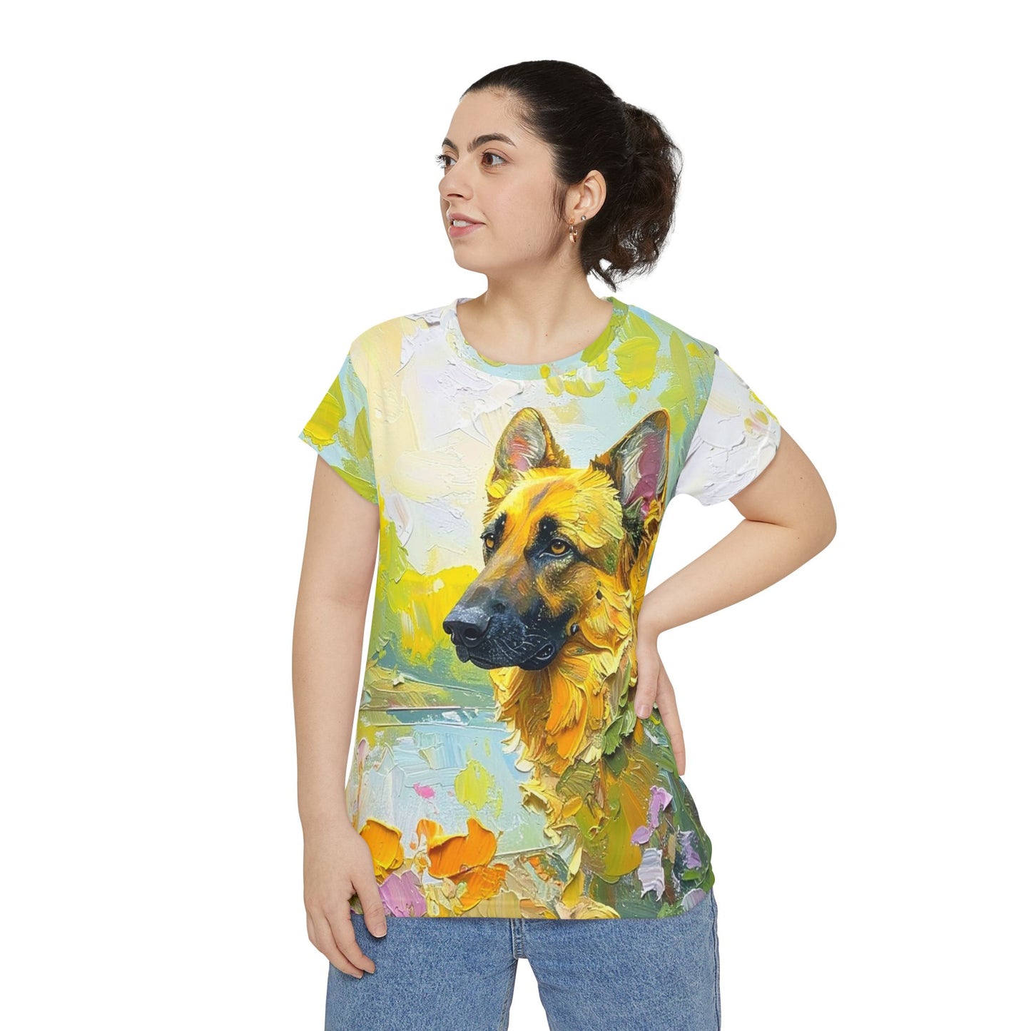 Dogtown Artistic German Shepherd Women's Tee