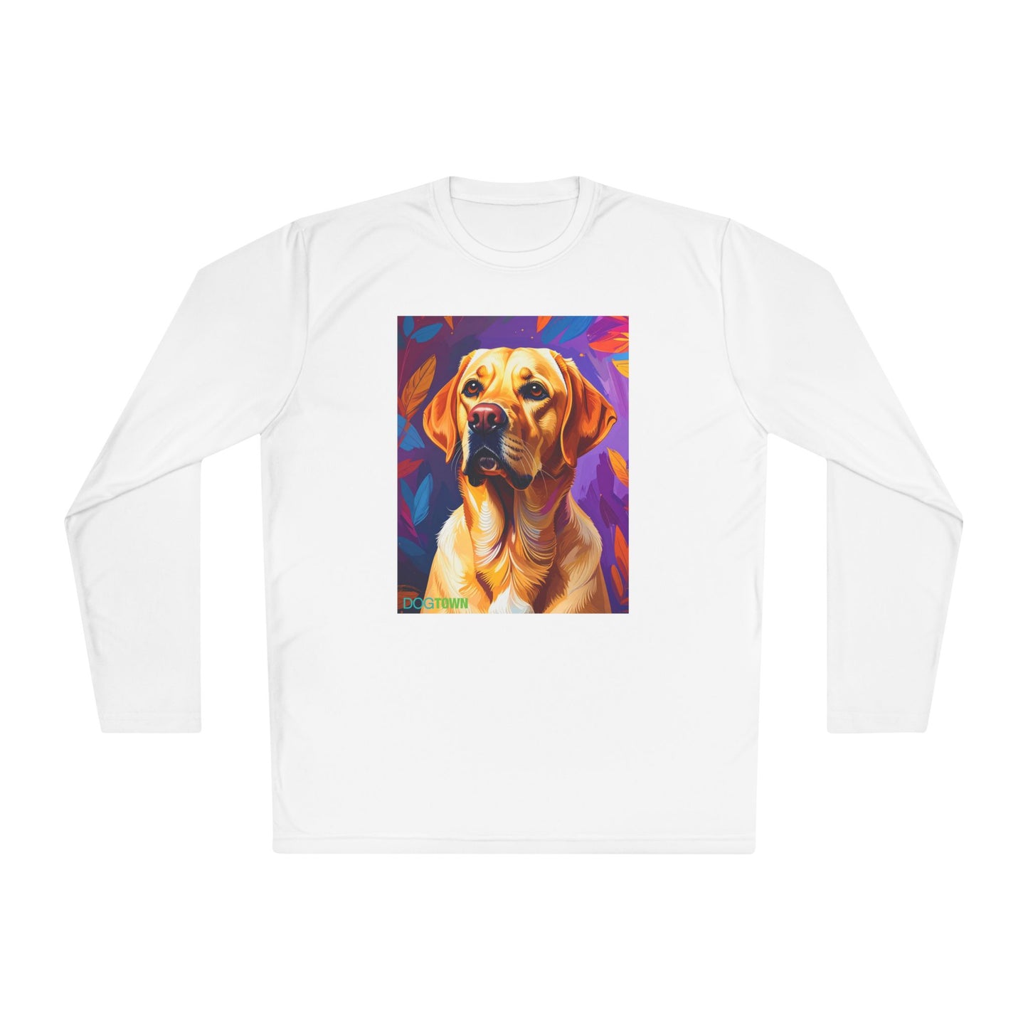 Pup Art Canvas Sport Long Sleeve Tee (Yellow Lab)