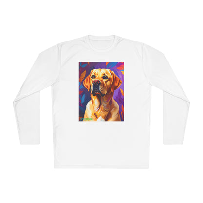 Pup Art Canvas Sport Long Sleeve Tee (Yellow Lab)