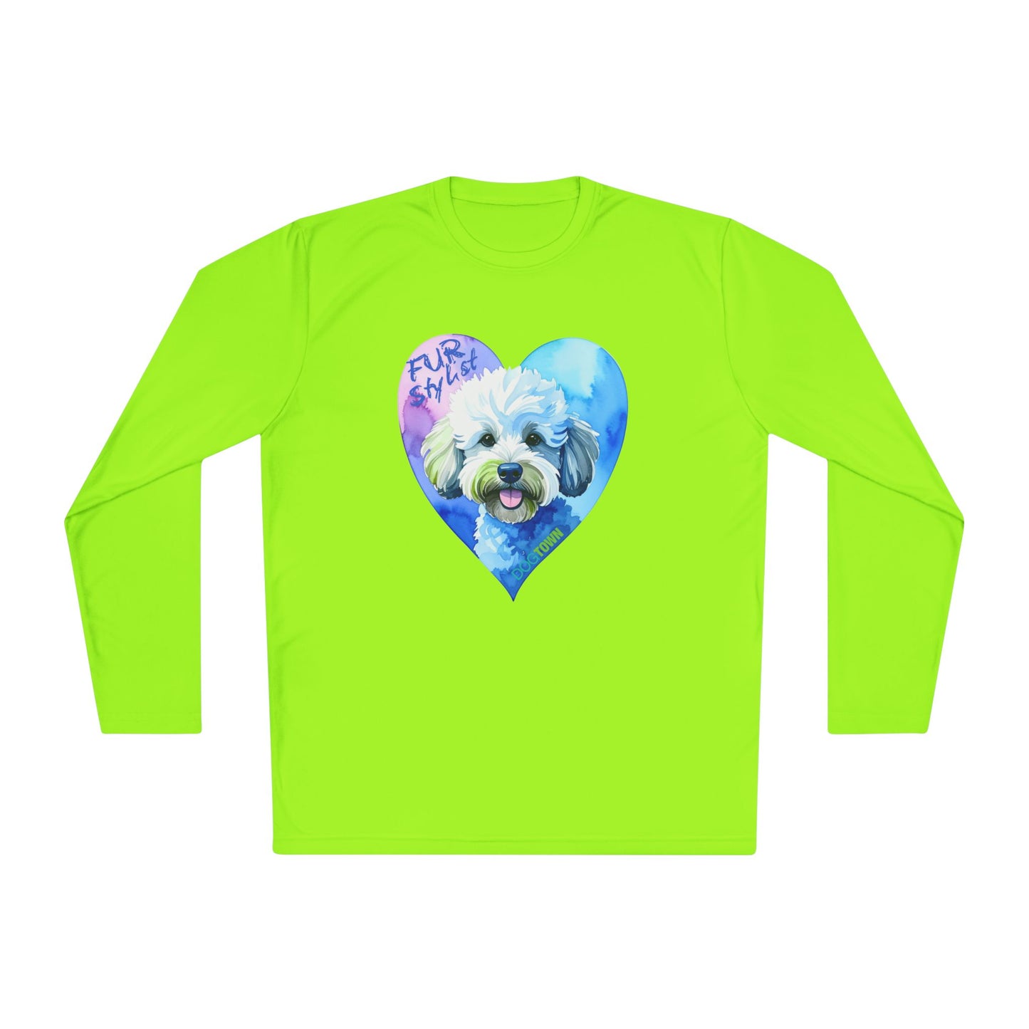 Dogtown Fur Stylist Groomer Long Sleeve Shirt (Doodle with Heart)