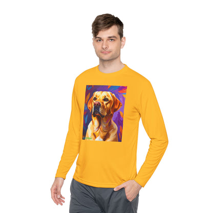 Pup Art Canvas Sport Long Sleeve Tee (Yellow Lab)