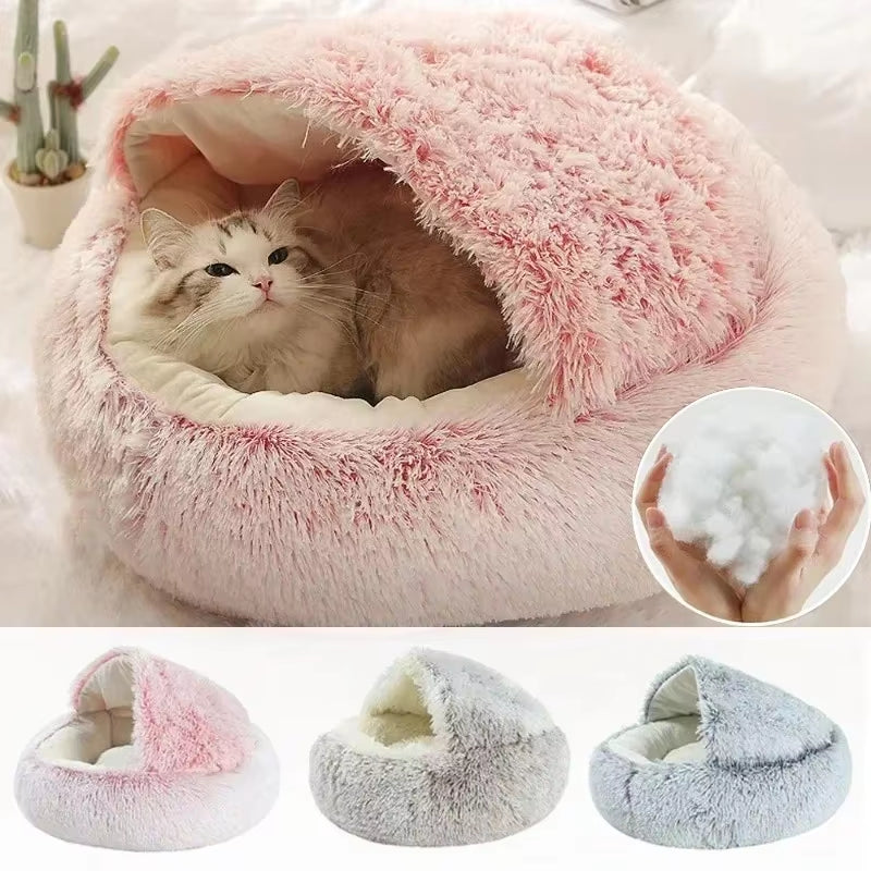 Soft Plush Pet Bed Nest with Cover