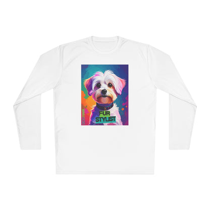 Dogtown Fur Stylist Groomer Shirt (Colorful with Maltese)