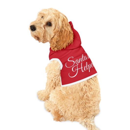 Holiday Pet Hoodie "Santa's Helper" Typography