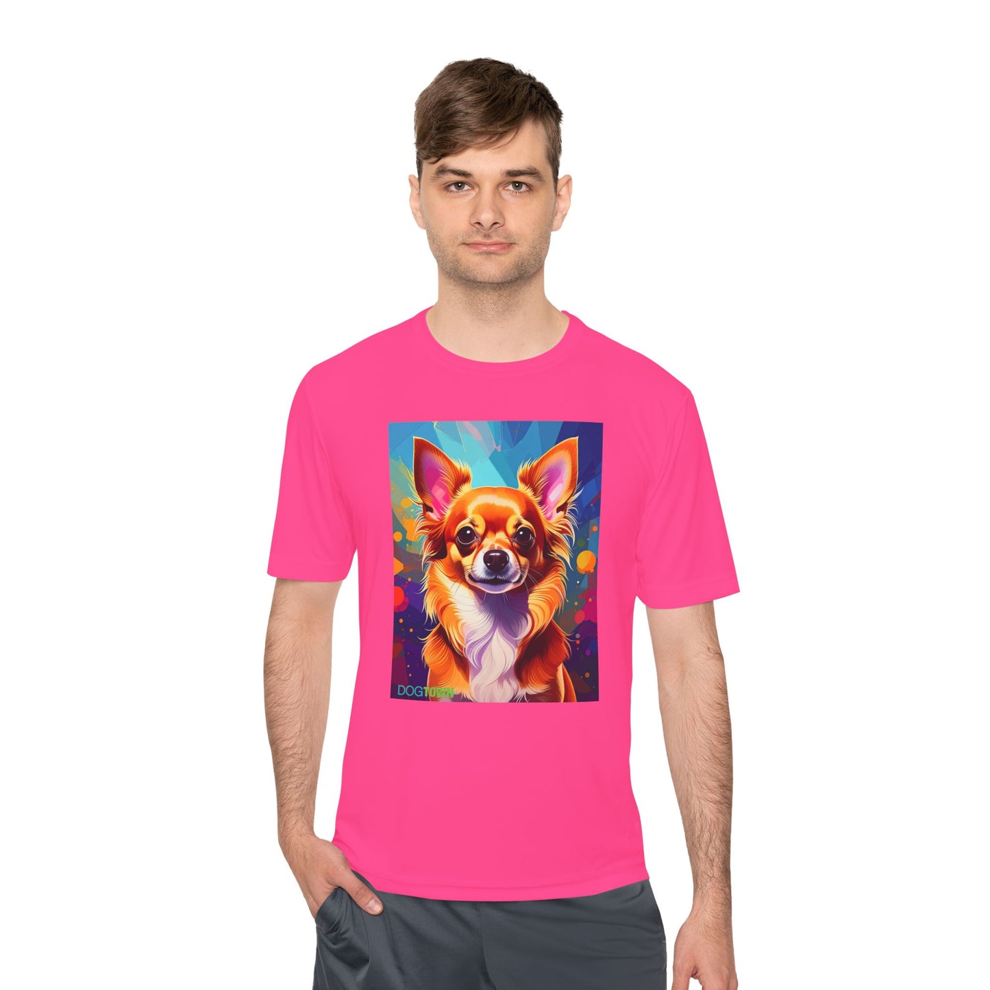 Pup Art Canvas Unisex Moisture Wicking Tee (Chihuahua)