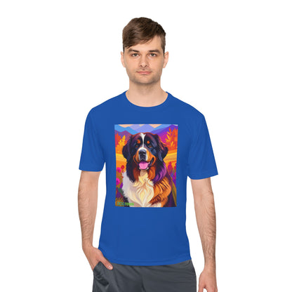 Pup Art Canvas Unisex Moisture Wicking Tee (Bernese Mountain Dog)