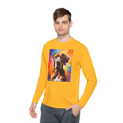 Pup Art Canvas Sport Long Sleeve Tee (Great Dane)