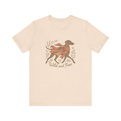 Dogtown Boho Revival "Wild and Free" Unisex Jersey Tee (Weimaraner)