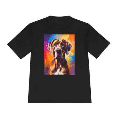 Pup Art Canvas Unisex Moisture Wicking Tee (Great Dane)