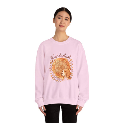 Dogtown Boho Revival "Wanderlust" Unisex Heavy Blend™ Crewneck Sweatshirt (Beagle)