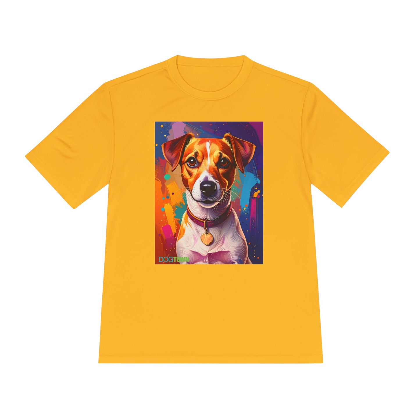 Pup Art Canvas Unisex Moisture Wicking Tee (Jack Russell Terrier)