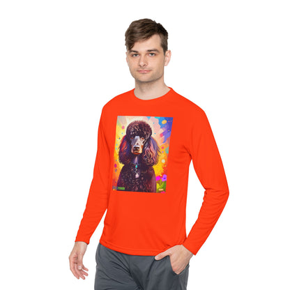 Pup Art Canvas Sport Long Sleeve Tee (Poodle Standard)