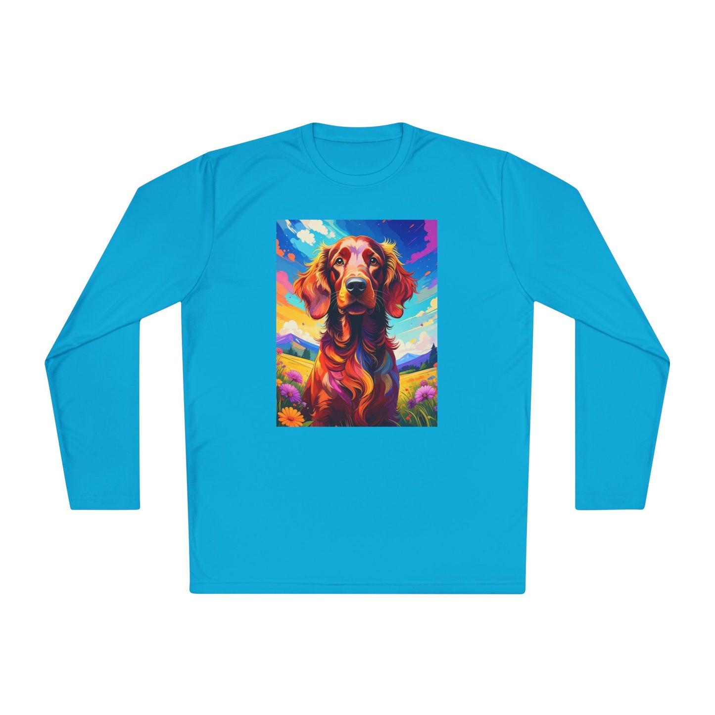 Pup Art Canvas Sport Long Sleeve Tee (Irish Setter)