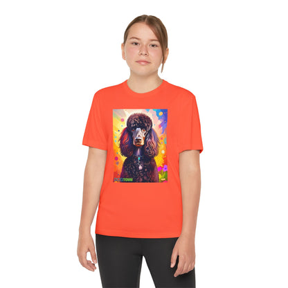 Pup Art Canvas - Kid's Sport Short Sleeve Tee (Standard Poodle)
