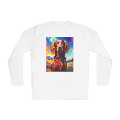 Pup Art Canvas Sport Long Sleeve Tee (Irish Setter)