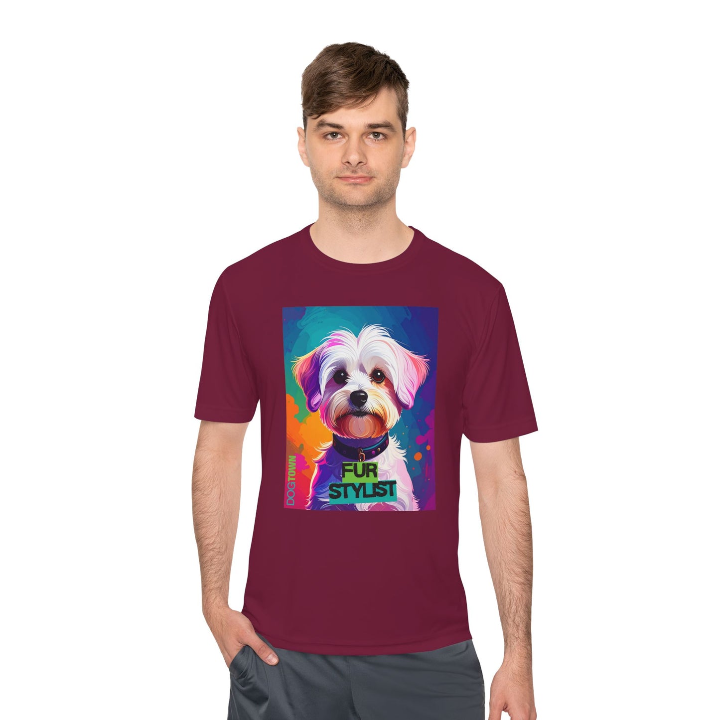 Dogtown Fur Stylist Groomer Shirt (Colorful with Havanese)