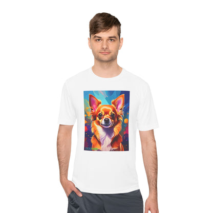 Pup Art Canvas Unisex Moisture Wicking Tee (Chihuahua)
