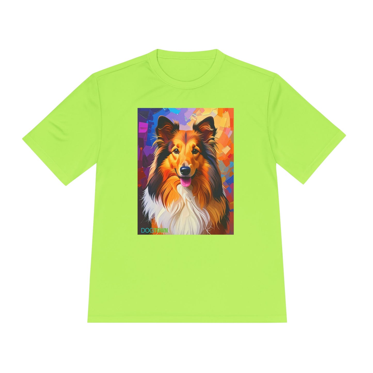 Pup Art Canvas Unisex Moisture Wicking Tee (Shetland Sheepdog (Sheltie))