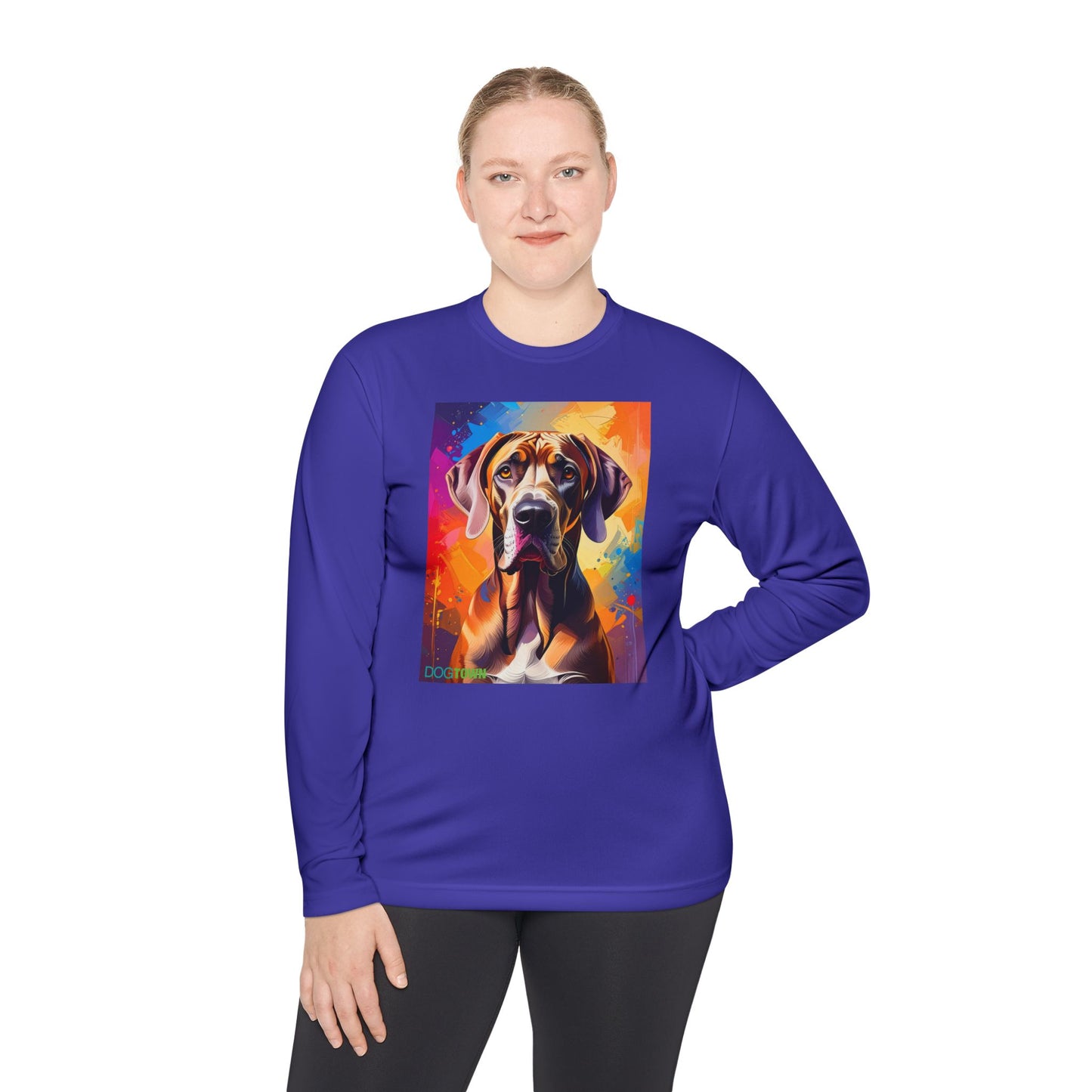 Pup Art Canvas Sport Long Sleeve Tee (Great Dane)