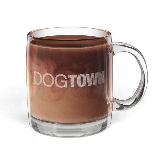 Dogtown Engraved Glass Coffee Mug