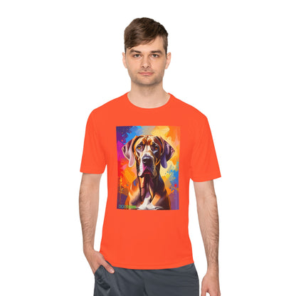 Pup Art Canvas Unisex Moisture Wicking Tee (Great Dane)