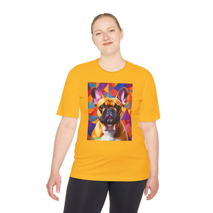 Pup Art Canvas Unisex Moisture Wicking Tee (French Bulldog)