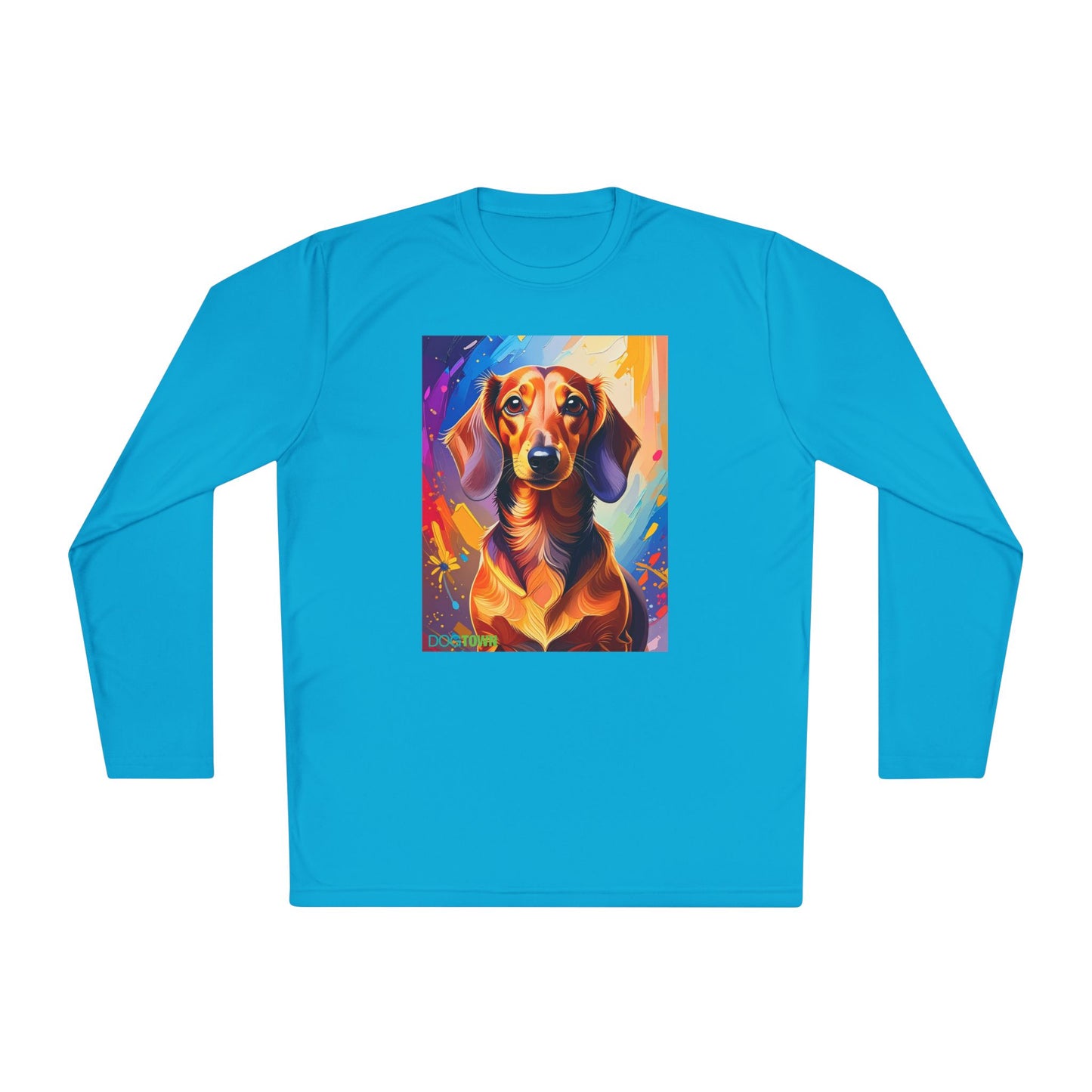 Pup Art Canvas Sport Long Sleeve Tee (Dachshund)