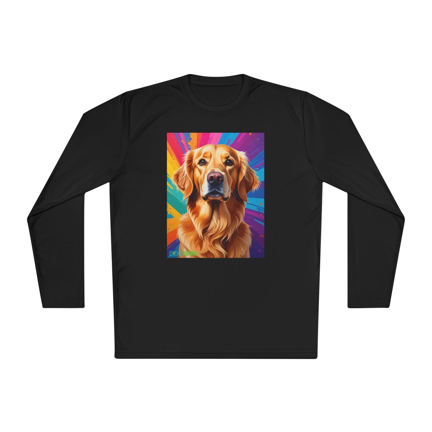 Pup Art Canvas Sport Long Sleeve Tee (Golden Retriever)