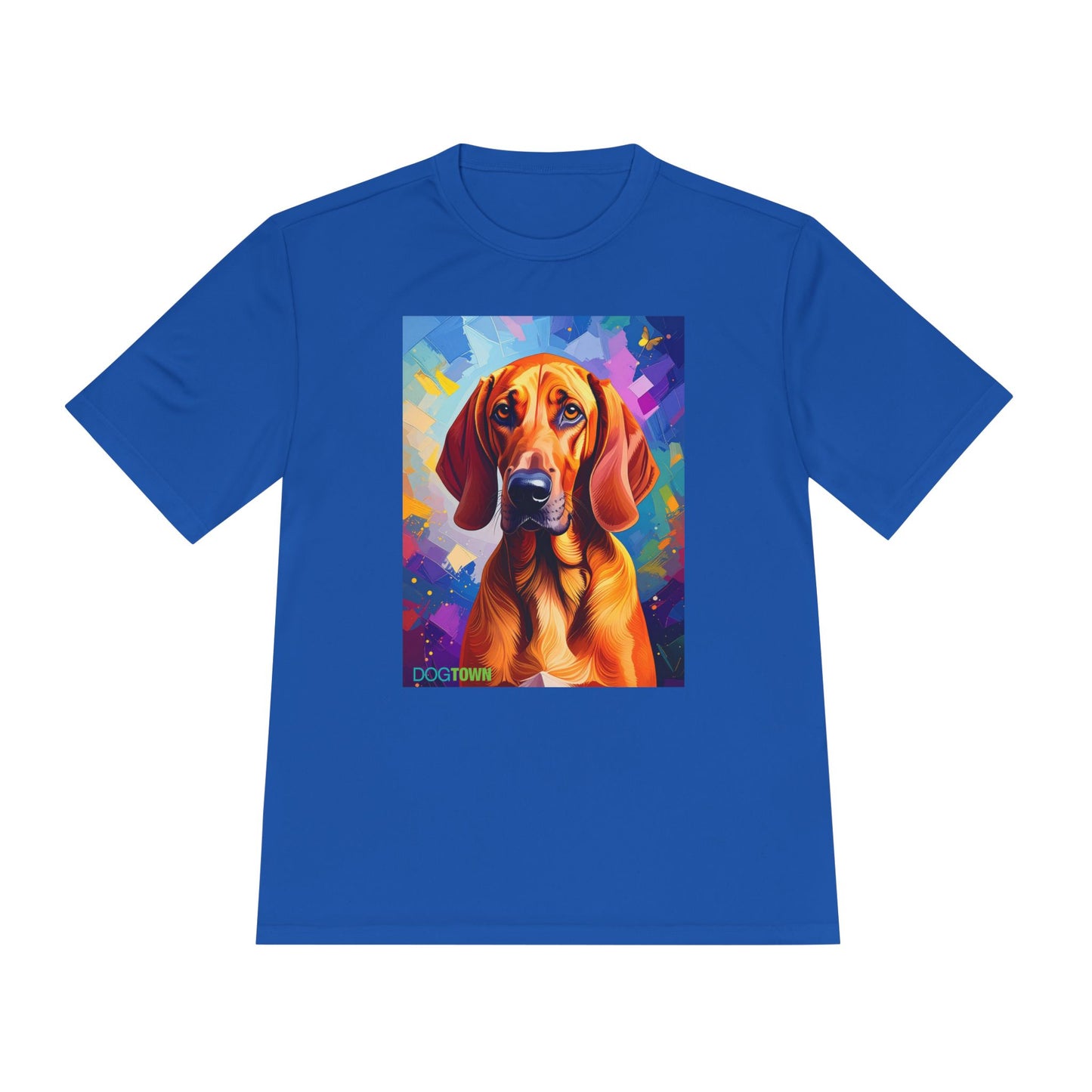 Pup Art Canvas Unisex Moisture Wicking Tee (Redbone Coonhound)