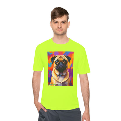 Pup Art Canvas Unisex Moisture Wicking Tee (Pug)
