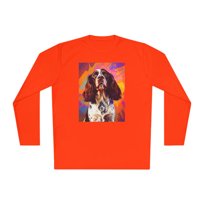 Pup Art Canvas Sport Long Sleeve Tee (English Springer Spaniel - 2)