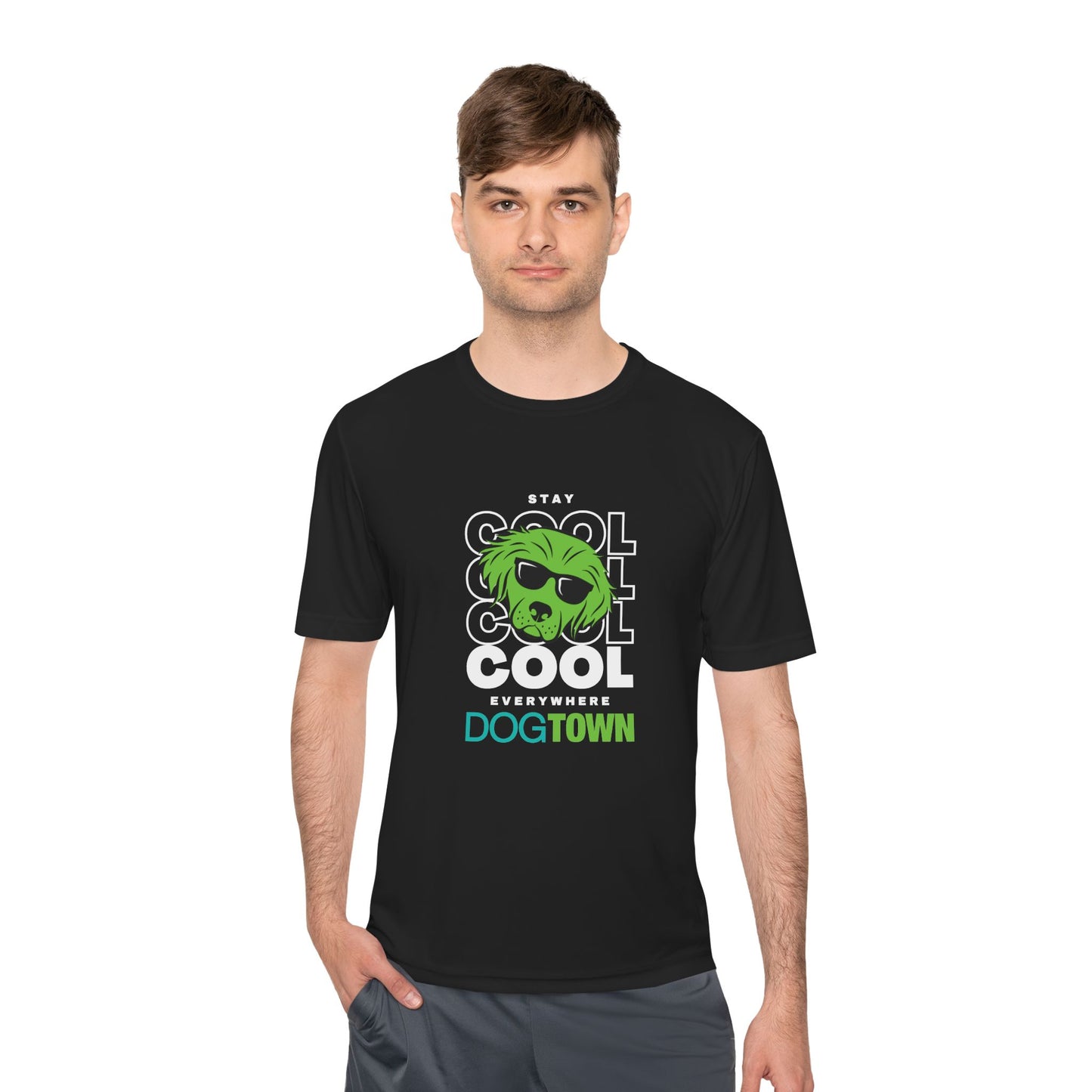 Dogtown "Stay Cool" Green Short Sleeve Polyester Lightweight Tee