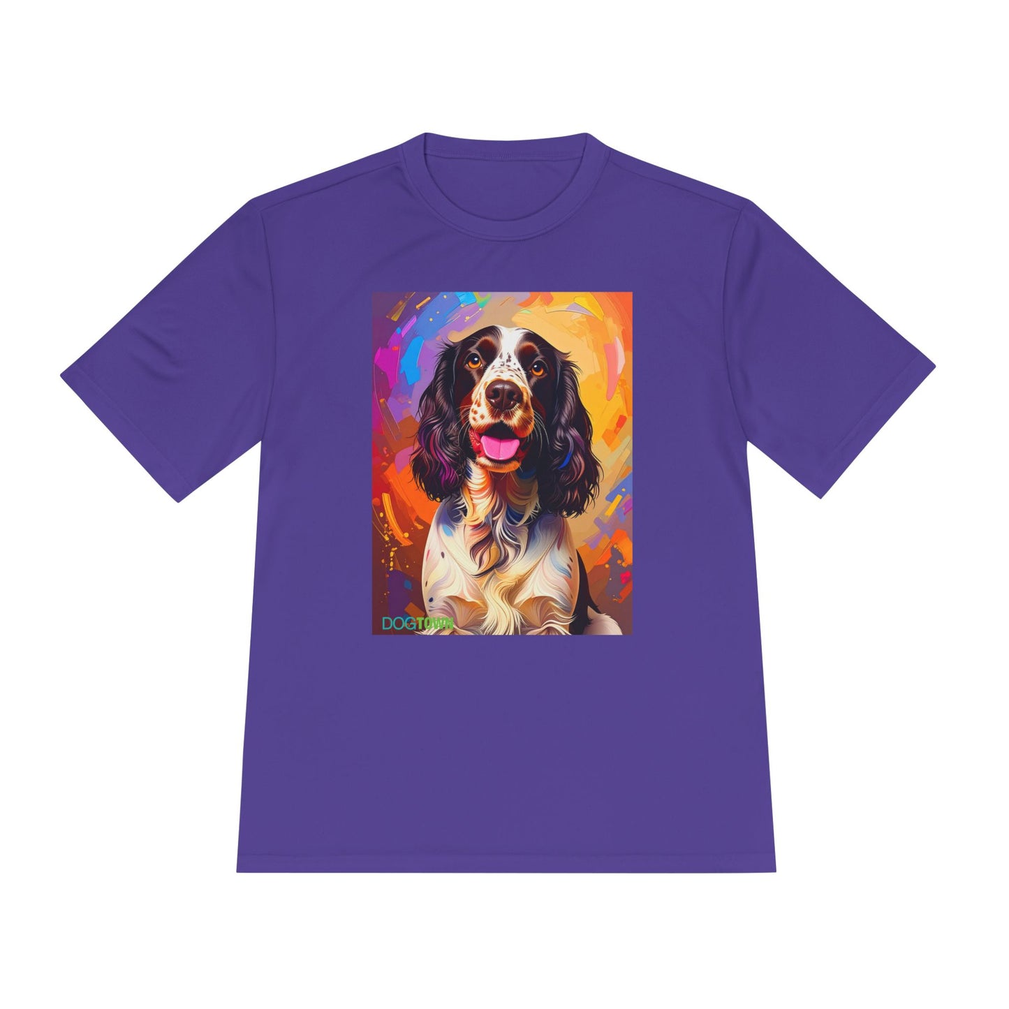 Pup Art Canvas Unisex Moisture Wicking Tee (English Springer Spaniel - 3)