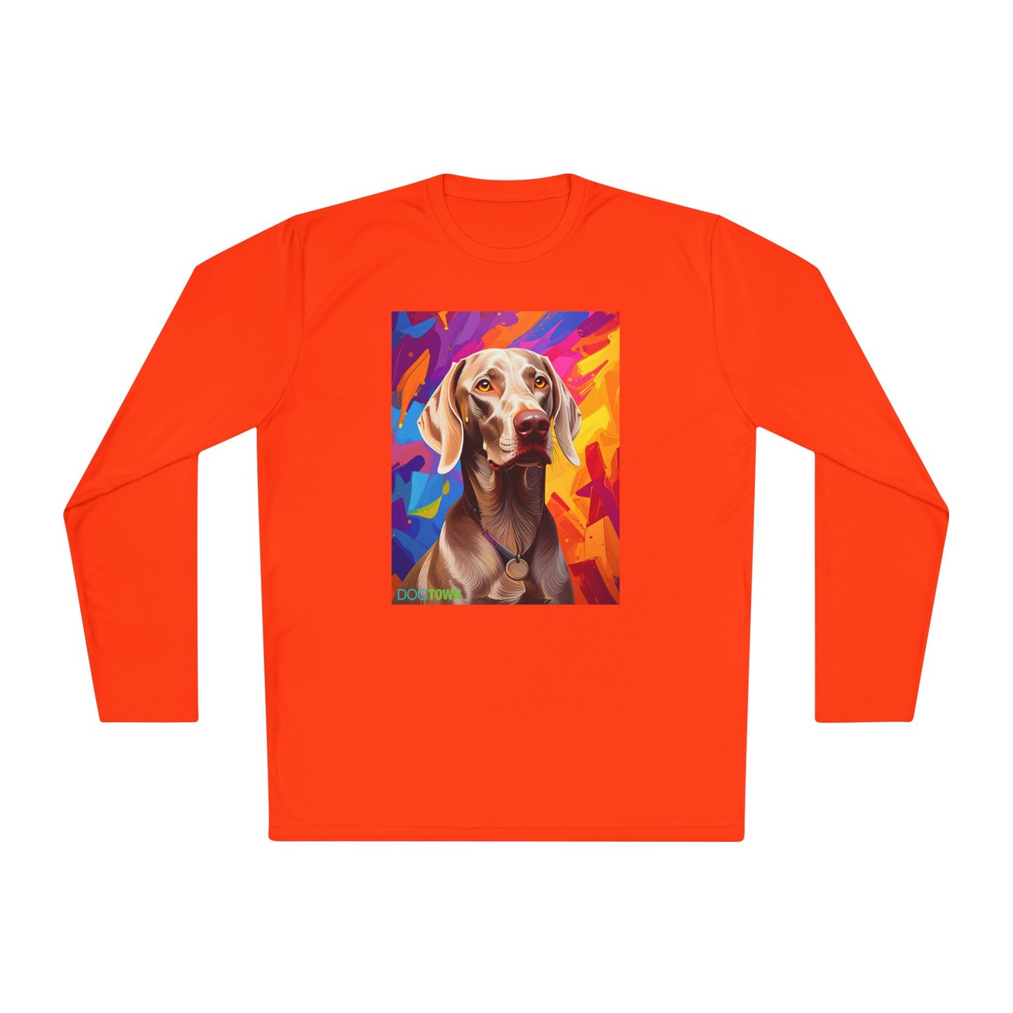 Pup Art Canvas Sport Long Sleeve Tee (Weimaraner)