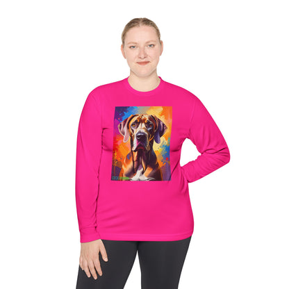 Pup Art Canvas Sport Long Sleeve Tee (Great Dane)